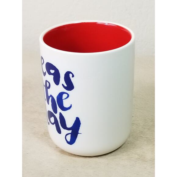 Hallmark Coffee Mug Tea Cup 4 1/2" Seas The Day 12oz White Red Vintage - Picture 3 of 14